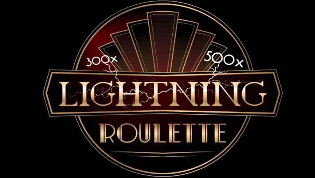 The title screen for Lightning Roulette, with the game’s logo against a black background.