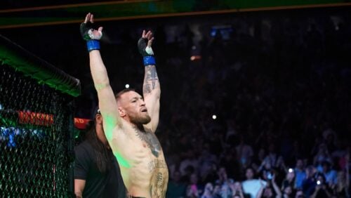 Conor McGregor prepares to fight Dustin Poirier in a UFC 264 lightweight mixed martial arts bout Saturday, July 10, 2021.