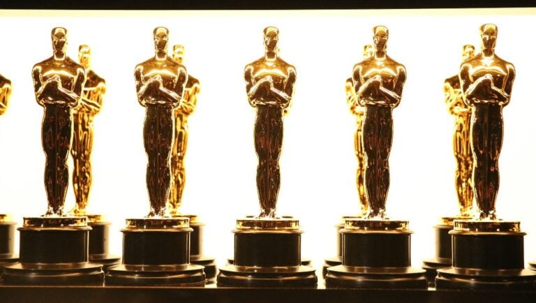 Oscar statuettes appear backstage at the Oscars in Los Angeles on Feb. 26, 2017.