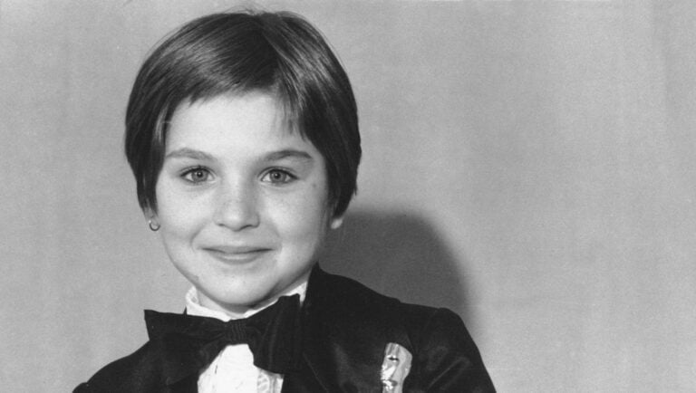 Tatum O'Neal holds her Oscar statuette at the 46th Annual Academy Awards in Los Angeles, Ca. on April 2, 1974. The 10-year-old won as Best Supporting Actress for her role in the movie "Paper Moon."