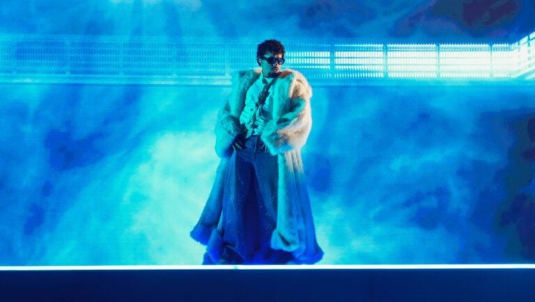 Bad Bunny performs during the iHeartRadio Music Awards, on Monday, March 17, 2025, at the Dolby Theatre in Los Angeles.