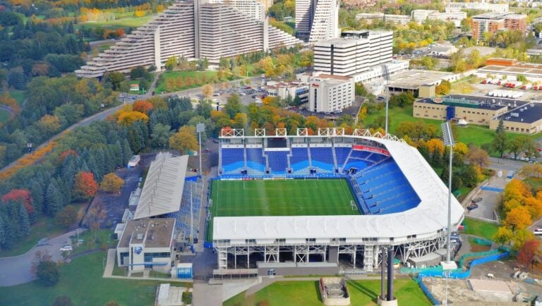A photo of Saputo Stadium.