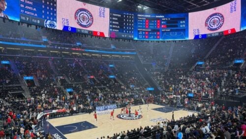 Intuit Dome during a game between the Los Angeles Clippers and Houston Rockets