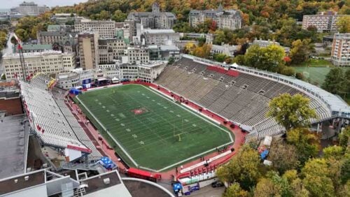 Percival Molson Memorial Stadium in Montreal, Quebec, Canada